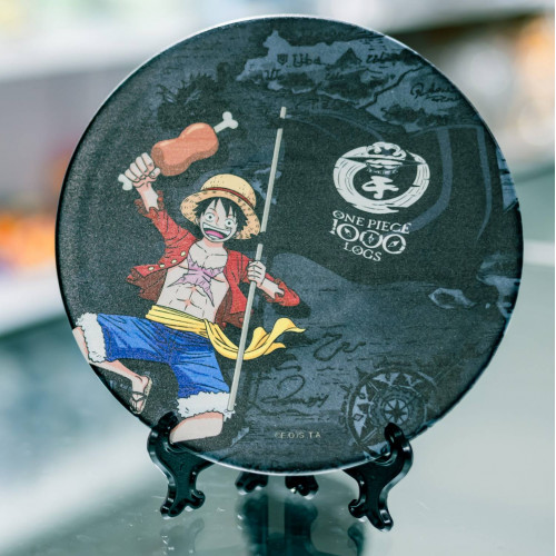 One Piece 1000 LOGS Ceramic Plate (Luffy)