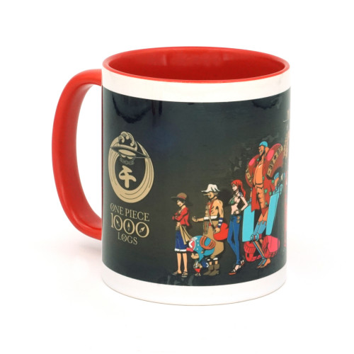 One Piece 1000 LOGS Ceramic Cup (10 characters, White/Red)
